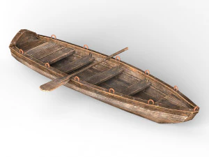 Wooden Boat 3D Model