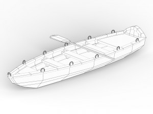 Wooden Boat 3D Model
