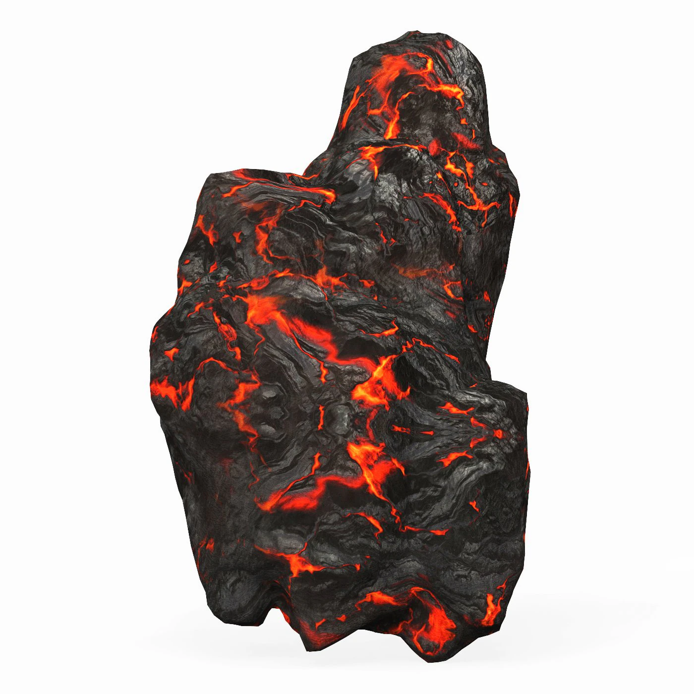 Game Ready Lava Rock 01 3D Model .c4d .max .obj .3ds .fbx .stl .blend 