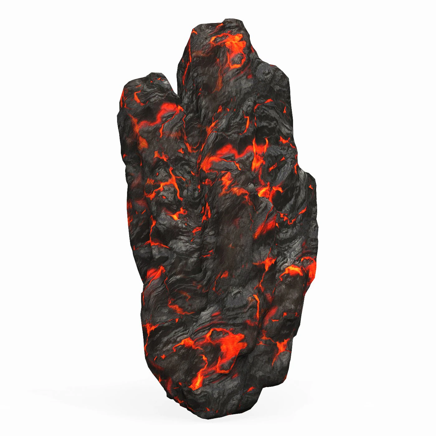 Game Ready Lava Rock 04 3D Model .c4d .max .obj .3ds .fbx .stl .blend 