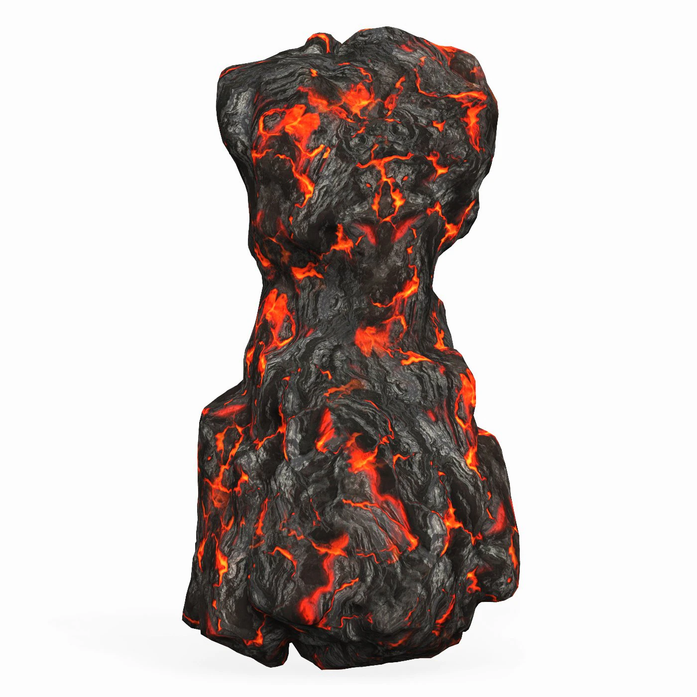 Game Ready Lava Rock 11 3D Model .c4d .max .obj .3ds .fbx .stl .blend