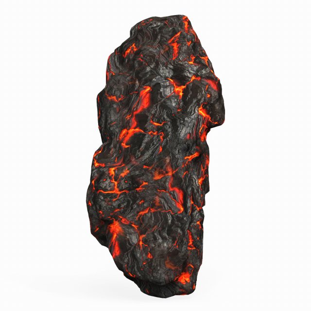 Game Ready Lava Rock 12 3D Model .c4d .max .obj .3ds .fbx .stl .blend 