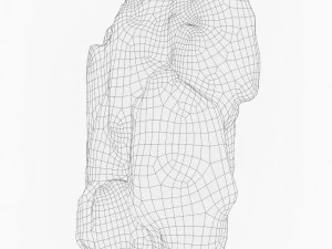 Low Poly Rock Cliff 01 3D Model