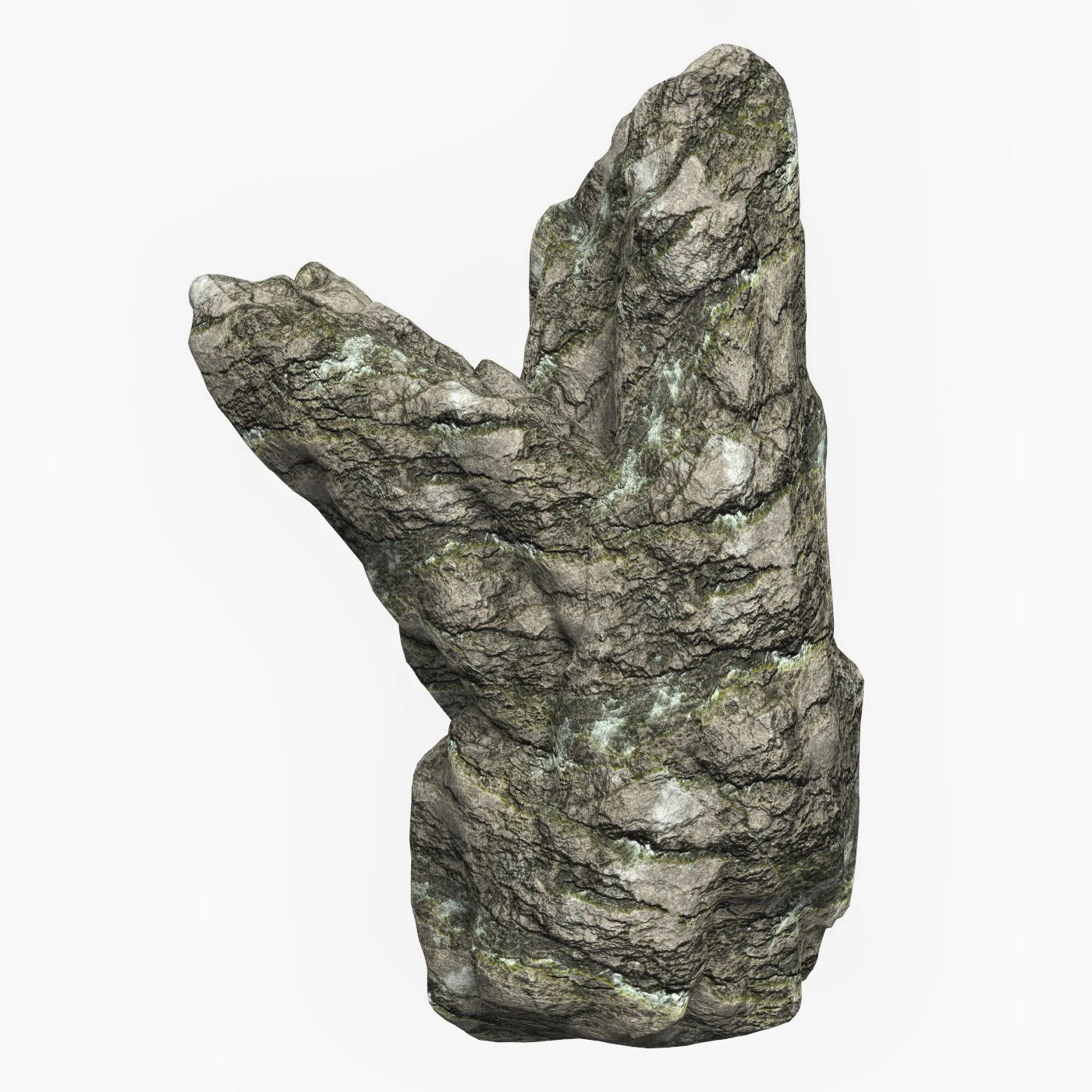Low Poly Rock Cliff 02 3D Model .c4d .max .obj .3ds .fbx .stl .blend