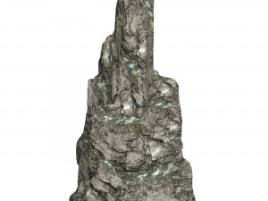 Low Poly Rock Cliff 04 3D Model