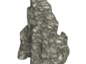 Low Poly Rock Cliff 04 3D Model