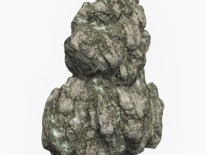 Low Poly Rock Cliff 05 3D Model