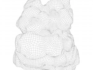 Low Poly Rock Cliff 05 3D Model