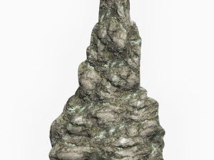 Low Poly Rock Cliff 06 3D Model