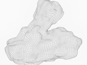 Low Poly Rock Cliff 07 3D Model