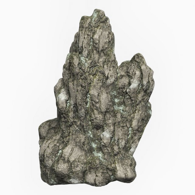 Low Poly Rock Cliff 09 3D Model .c4d .max .obj .3ds .fbx .stl .blend 