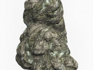 Low Poly Rock Cliff 11 3D Model