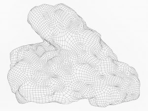 Low Poly Rock Cliff 11 3D Model