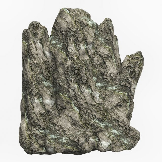 Low Poly Rock Cliff 12 3D Model .c4d .max .obj .3ds .fbx .stl .blend 
