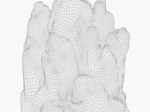 Low Poly Rock Cliff 12 3D Model