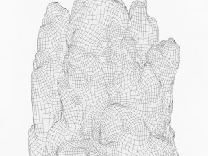 Low Poly Rock Cliff 12 3D Model