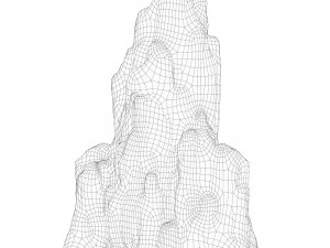 Low Poly Rock Cliff Collection 3D Model