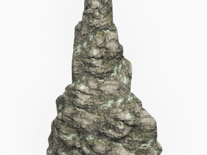Low Poly Rock Cliff Collection 3D Model
