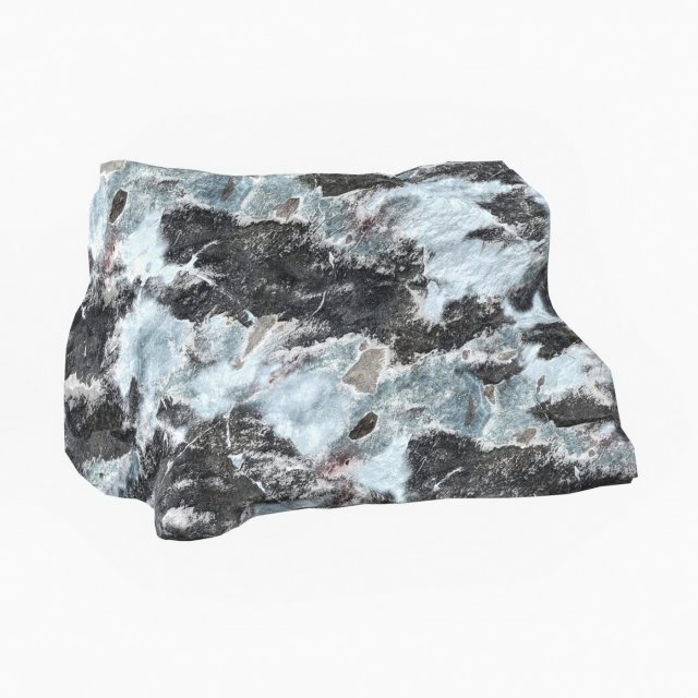 Snow Stone 01 Model 3D .c4d .max .obj .3ds .fbx .stl .blend 