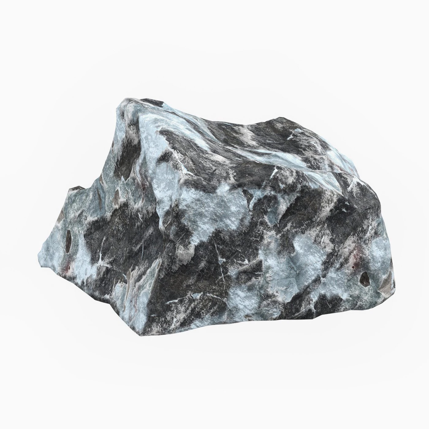 Snow Stone 02 3D Model .c4d .max .obj .3ds .fbx .stl .blend 