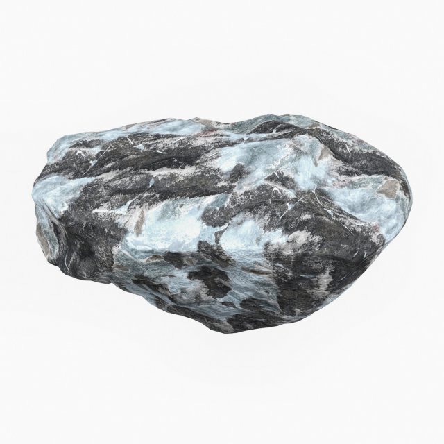 Snow Stone 09 3D Model .c4d .max .obj .3ds .fbx .stl .blend 