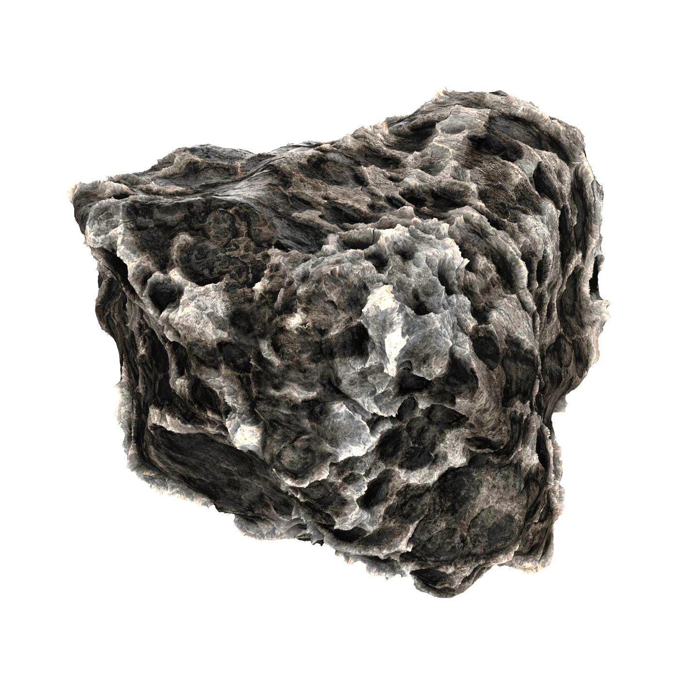 Volcanic Rock 04 3D Model .c4d .max .obj .3ds .fbx .stl .blend 