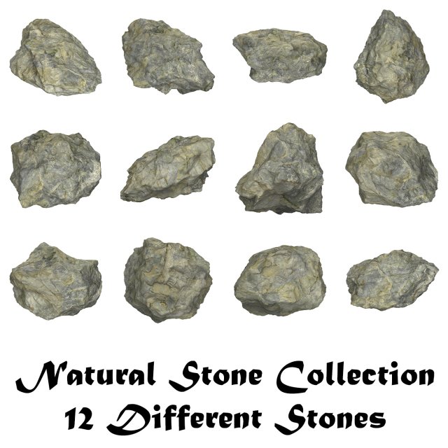 Natural Stone Collection Modello 3D .c4d .max .obj .3ds .fbx .stl .blend 