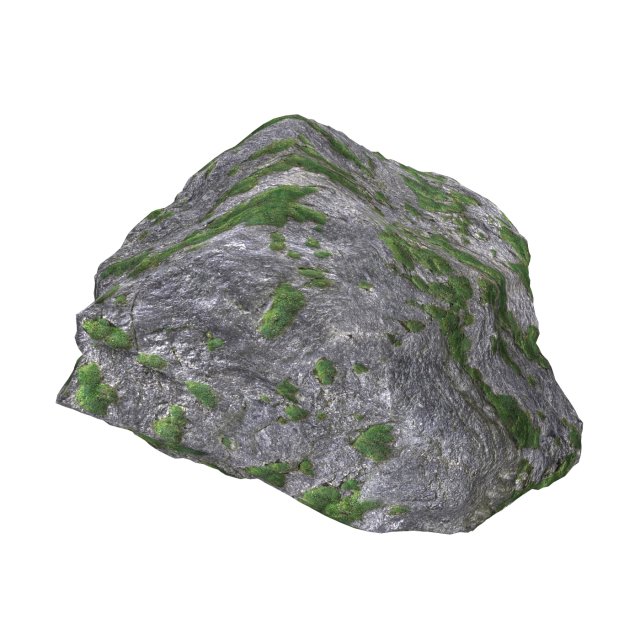 Ground Rock 08 3D Model .c4d .max .obj .3ds .fbx .stl .blend