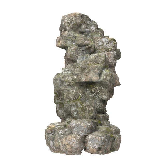 Realistic Mountain Rock Cliff 01 Model 3D .c4d .max .obj .3ds .fbx .stl .blend 