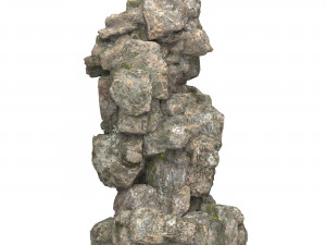 Realistic Mountain Rock Cliff 01 Model 3D