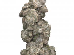 Realistic Mountain Rock Cliff 01 3D Model