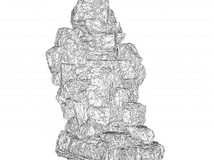 Realistic Mountain Rock Cliff 01 3D Model