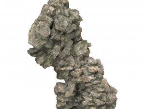 Realistic Mountain Rock Cliff 02 3D Model