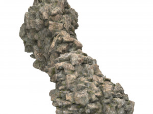Realistic Mountain Rock Cliff 02 3D Модель