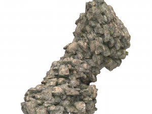 Realistic Mountain Rock Cliff 02 3D Модель