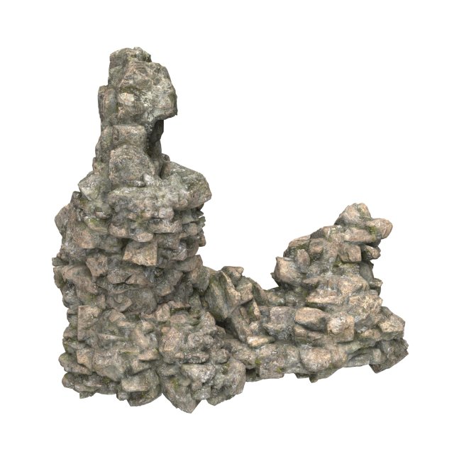 Realistic Mountain Rock Cliff 04 3D Model .c4d .max .obj .3ds .fbx .stl .blend 