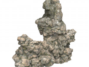 Realistic Mountain Rock Cliff 04 3D Model