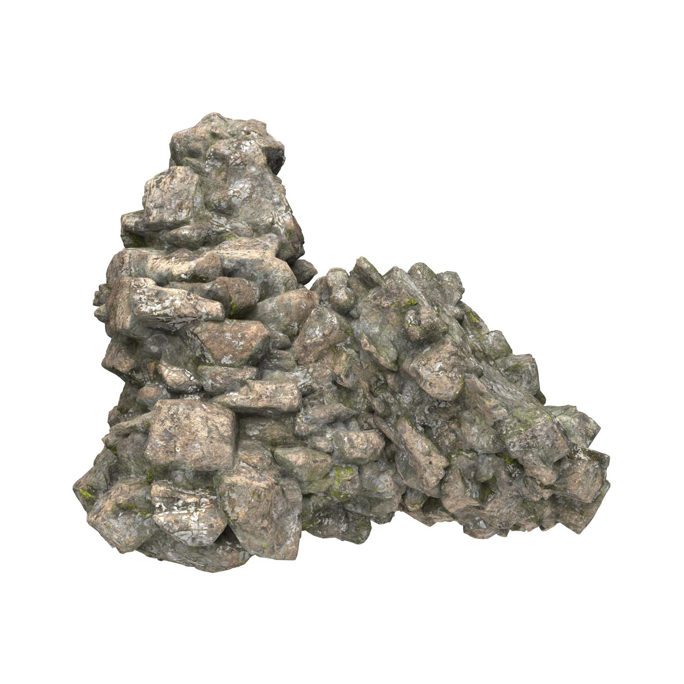 Realistic Mountain Rock Cliff 05 3D Model .c4d .max .obj .3ds .fbx .stl .blend 