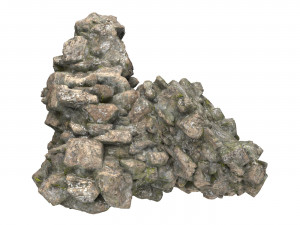 Realistic Mountain Rock Cliff 05 3D Model
