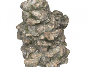 Realistic Mountain Rock Cliff 05 3D Model