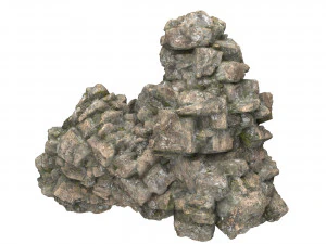 Realistic Mountain Rock Cliff 05 3D Model