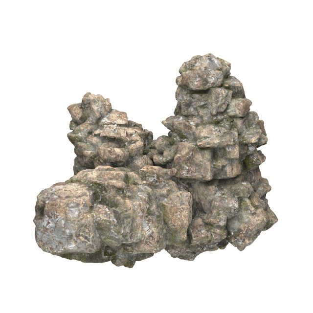 Realistic Mountain Rock Cliff 06 3D Model .c4d .max .obj .3ds .fbx .stl .blend 