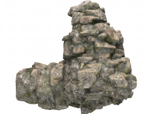Realistic Mountain Rock Cliff 06 3D Model