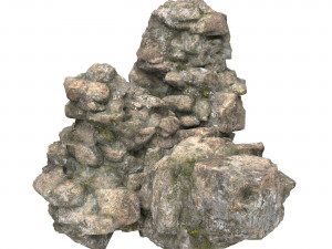 Realistic Mountain Rock Cliff 06 3D Model