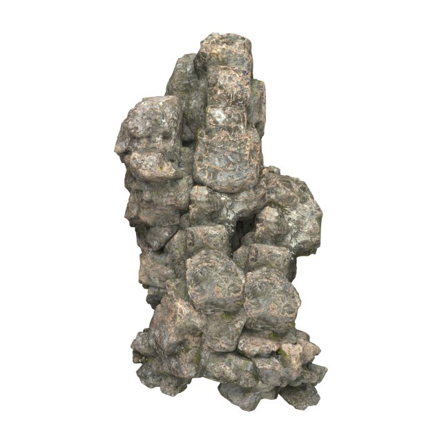 Realistic Mountain Rock Cliff 07 Model 3D .c4d .max .obj .3ds .fbx .stl .blend 