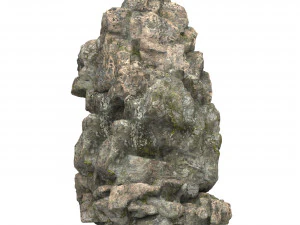 Realistic Mountain Rock Cliff 07 3D Model