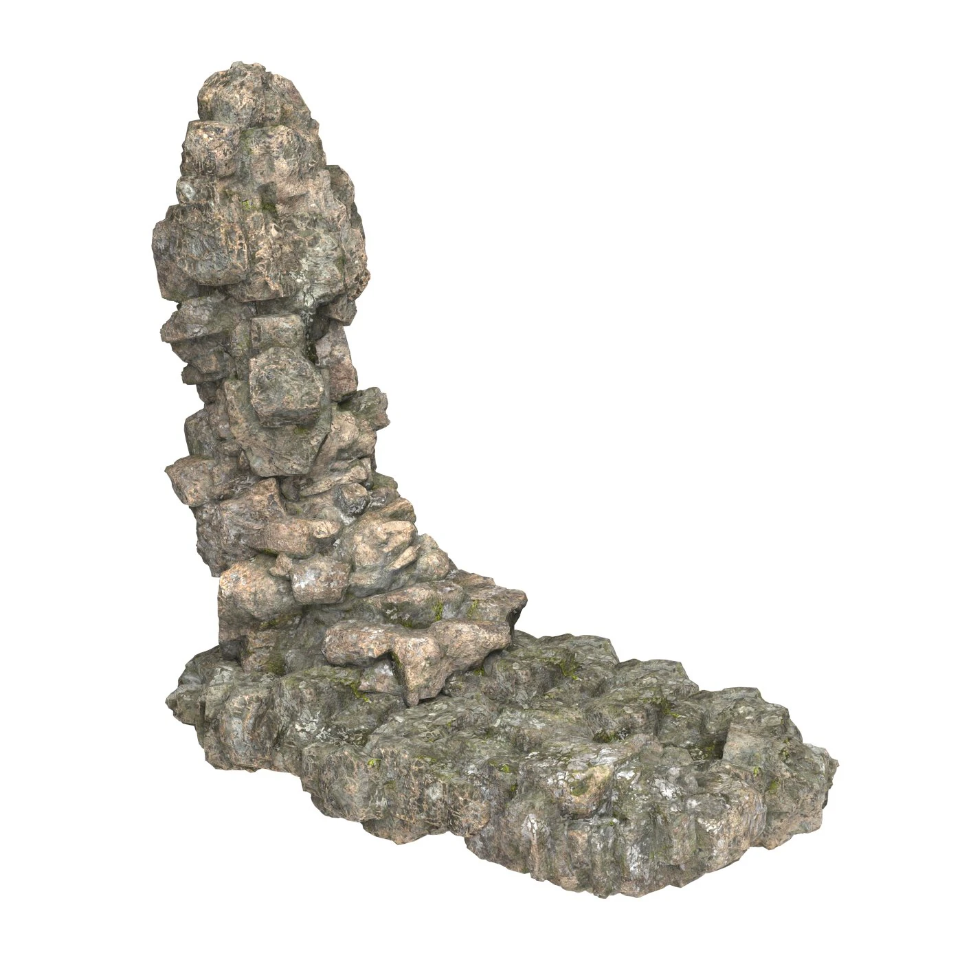 Realistic Mountain Rock Cliff 08 3D Model .c4d .max .obj .3ds .fbx .stl .blend