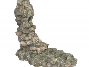 Realistic Mountain Rock Cliff 08 3D Model
