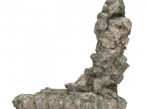 Realistic Mountain Rock Cliff 08 3D Model
