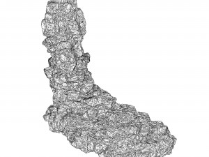 Realistic Mountain Rock Cliff 08 3D Model